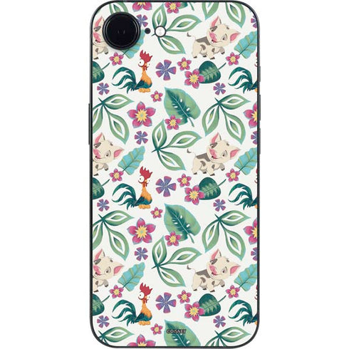 Disney Princess Moana Pua and Heihei Pattern iPhone 16e Skin