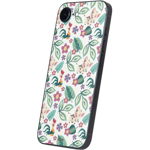 Disney Princess Moana Pua and Heihei Pattern iPhone 16e Skin
