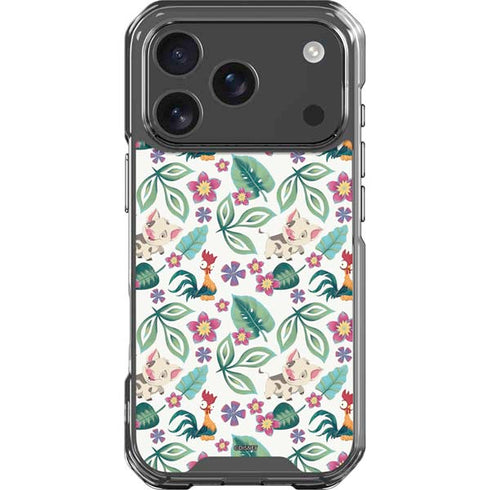 Disney Princess Moana Pua and Heihei Pattern iPhone 18 Pro Clear Case