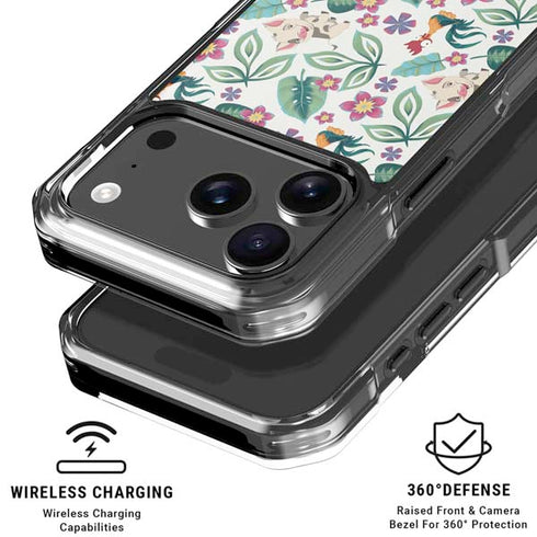 Disney Princess Moana Pua and Heihei Pattern iPhone 18 Pro Clear Case