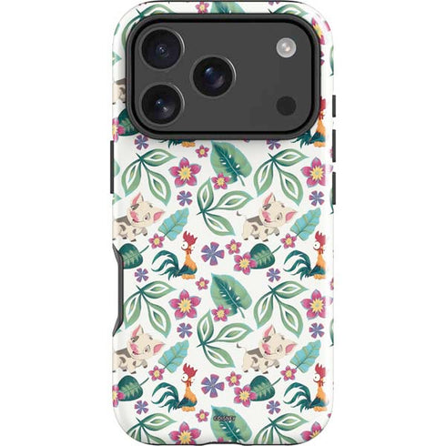 Disney Princess Moana Pua and Heihei Pattern iPhone 18 Pro Impact Case