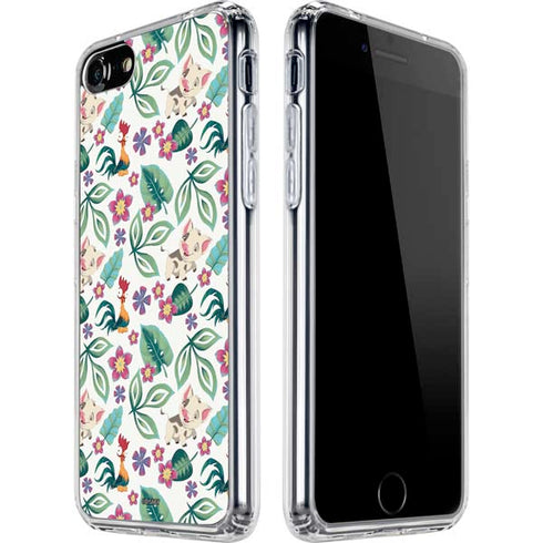 Disney Princess Moana Pua and Heihei Pattern iPhone SE (2nd & 3rd Gen) Clear Case