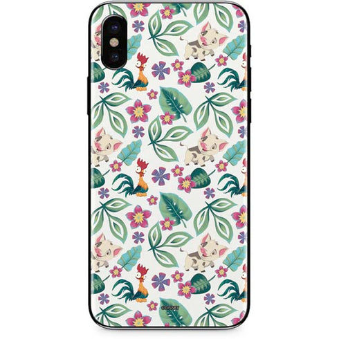 Disney Princess Moana Pua and Heihei Pattern iPhone X Skin