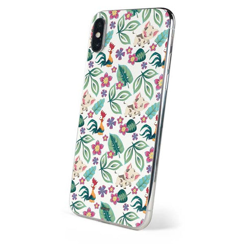 Disney Princess Moana Pua and Heihei Pattern iPhone X Skin