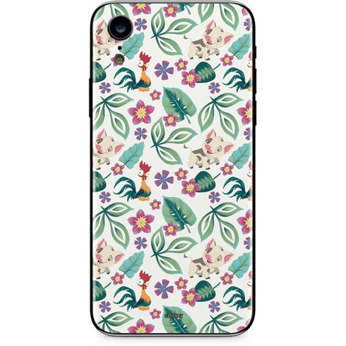 Disney Princess Moana Pua and Heihei Pattern iPhone XR Skin