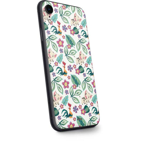 Disney Princess Moana Pua and Heihei Pattern iPhone XR Skin