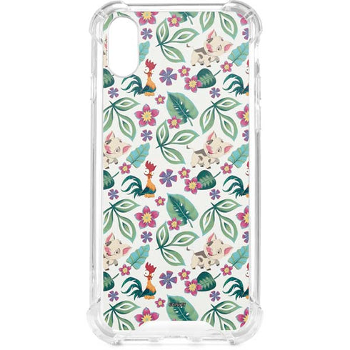 Disney Princess Moana Pua and Heihei Pattern iPhone XS Clear Case