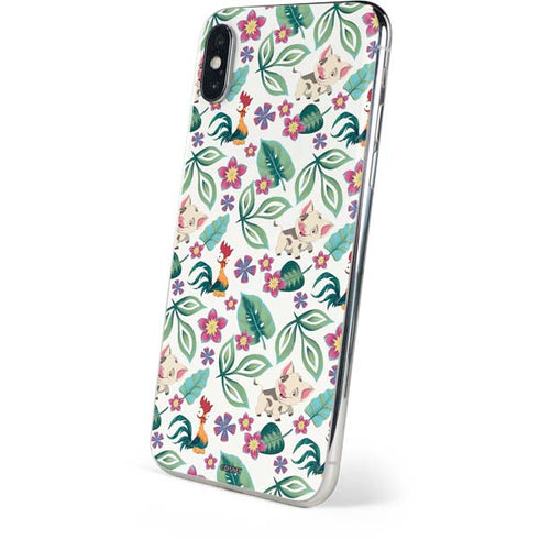 Disney Princess Moana Pua and Heihei Pattern iPhone XS Skin