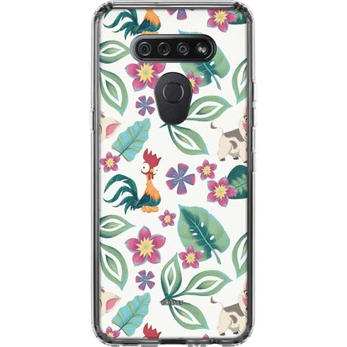 Disney Princess Moana Pua and Heihei Pattern LG K51/Q51 Clear Case