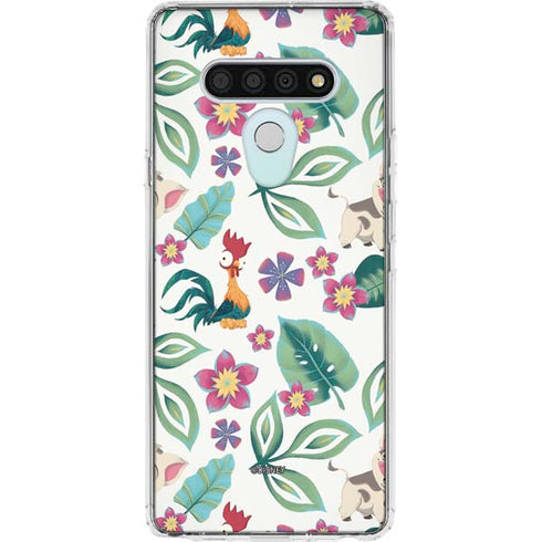 Disney Princess Moana Pua and Heihei Pattern LG Stylo 6 Clear Case