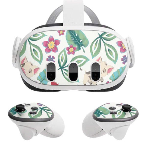 Disney Princess Moana Pua and Heihei Pattern Meta Quest 3 Skin