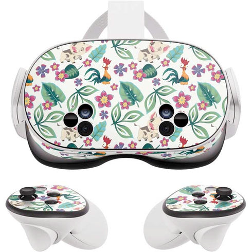 Disney Princess Moana Pua and Heihei Pattern Meta Quest 3S Skin