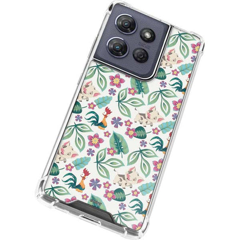 Disney Princess Moana Pua and Heihei Pattern Moto G 5G (2025) Clear Case