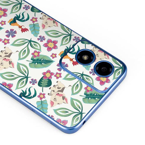 Disney Princess Moana Pua and Heihei Pattern Moto G Play 4G (2024) Skin