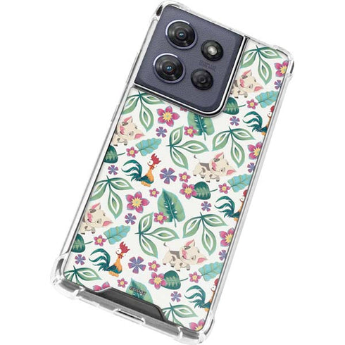 Disney Princess Moana Pua and Heihei Pattern Moto G Play 5G (2025) Clear Case