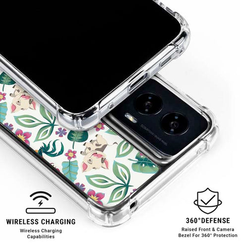 Disney Princess Moana Pua and Heihei Pattern Moto G Power 5G (2024) Clear Case