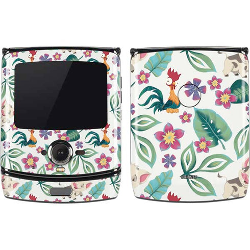 Disney Princess Moana Pua and Heihei Pattern Motorola RAZR Skin