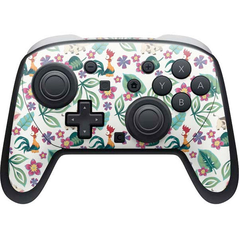 Disney Princess Moana Pua and Heihei Pattern Nintendo Switch 2 (2025) Pro Controller Skin