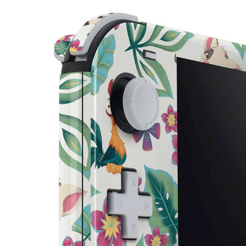 Disney Princess Moana Pua and Heihei Pattern Nintendo Switch Lite Skin