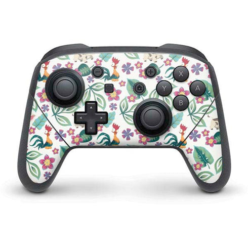 Disney Princess Moana Pua and Heihei Pattern Nintendo Switch Pro Controller Skin