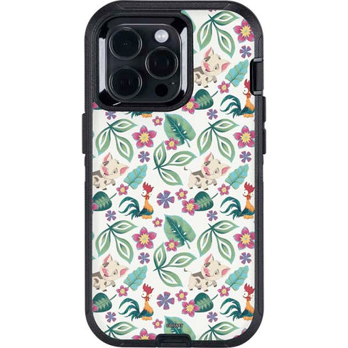 Disney Princess Moana Pua and Heihei Pattern Otterbox Defender iPhone Skin