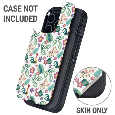 Disney Princess Moana Pua and Heihei Pattern Otterbox Defender iPhone Skin