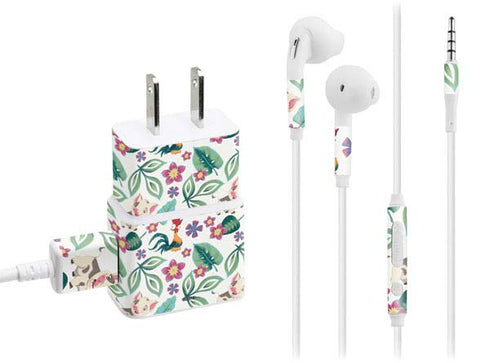 Disney Princess Moana Pua and Heihei Pattern Phone Charger Skin