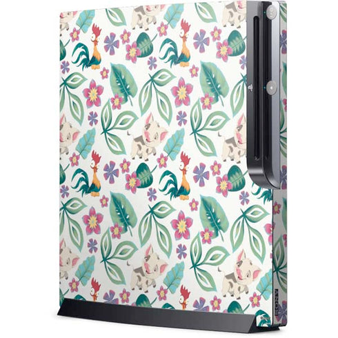 Disney Princess Moana Pua and Heihei Pattern Playstation 3 & PS3 Slim Skin