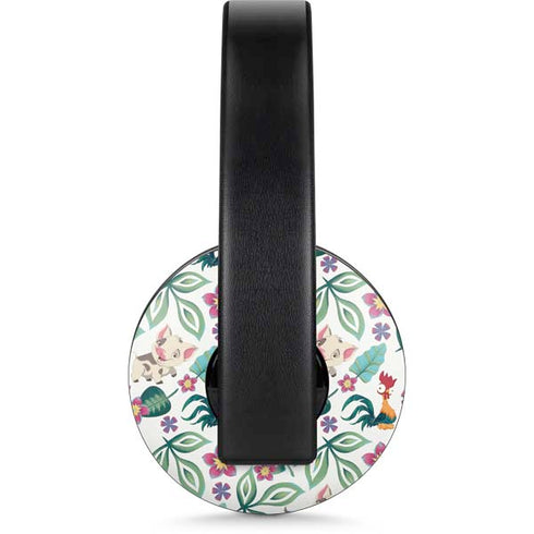 Disney Princess Moana Pua and Heihei Pattern PlayStation 4 Gold Wireless Headset Skin