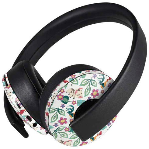 Disney Princess Moana Pua and Heihei Pattern PlayStation 4 Gold Wireless Headset Skin