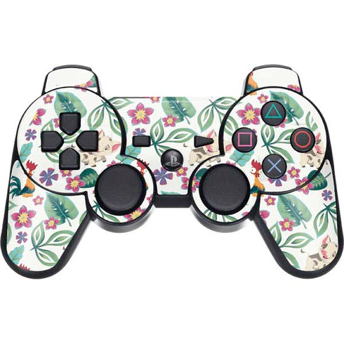 Disney Princess Moana Pua and Heihei Pattern PS3 Dual Shock wireless controller Skin