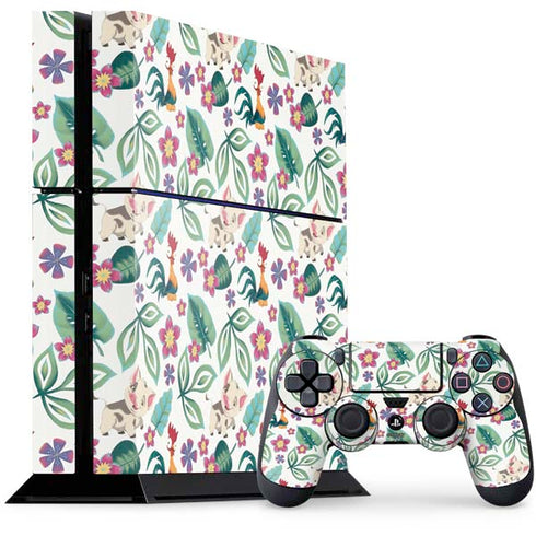 Disney Princess Moana Pua and Heihei Pattern PS4 Console and Controller Bundle Skin