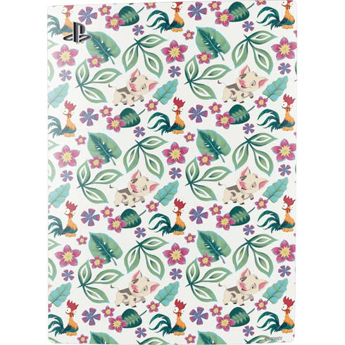 Disney Princess Moana Pua and Heihei Pattern PS5 Console Skin