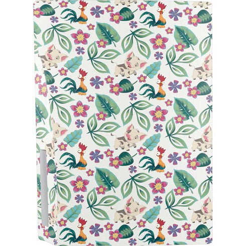 Disney Princess Moana Pua and Heihei Pattern PS5 Console Skin