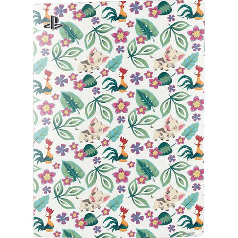 Disney Princess Moana Pua and Heihei Pattern PS5 Digital Edition Console Skin