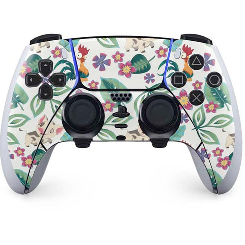Disney Princess Moana Pua and Heihei Pattern PS5 DualSense Edge Pro Controller Skin