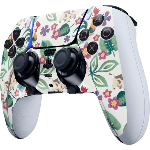 Disney Princess Moana Pua and Heihei Pattern PS5 DualSense Edge Pro Controller Skin