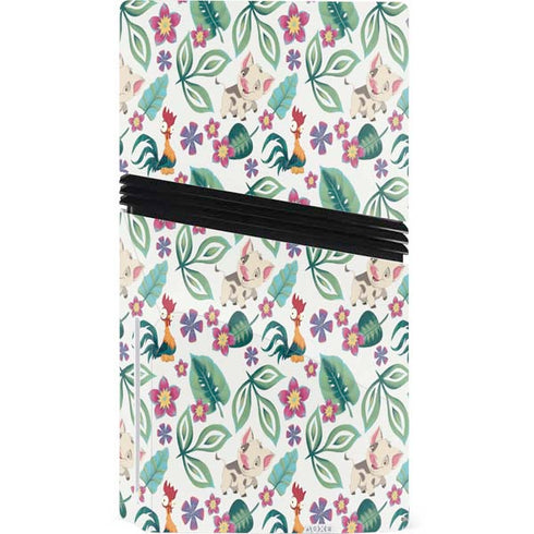 Disney Princess Moana Pua and Heihei Pattern PS5 Pro Disk Console Skin