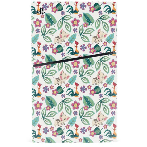 Disney Princess Moana Pua and Heihei Pattern PS5 Slim Disk Bundle Skin