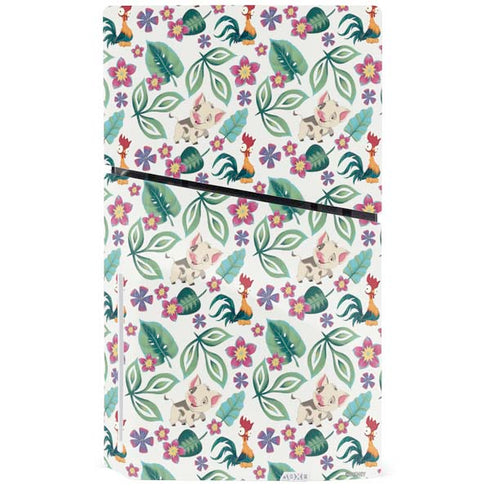 Disney Princess Moana Pua and Heihei Pattern PS5 Slim Disk Bundle Skin