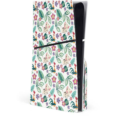 Disney Princess Moana Pua and Heihei Pattern PlayStation PS5 Skins