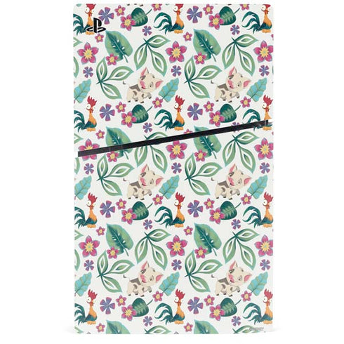 Disney Princess Moana Pua and Heihei Pattern PS5 Slim Disk Console Skin
