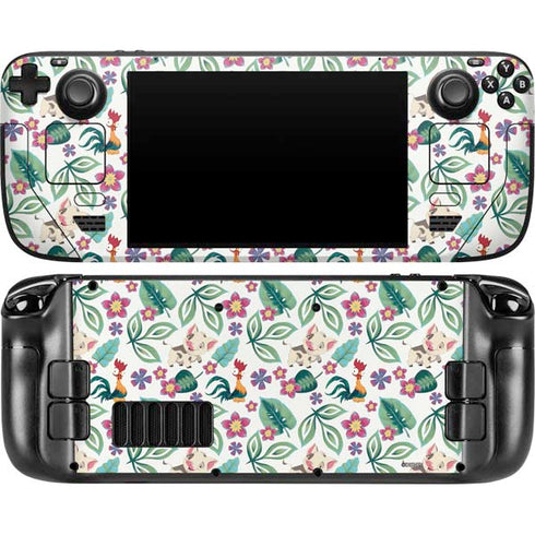 Disney Princess Moana Pua and Heihei Pattern Steam Deck Handheld Gaming Computer OLED Skin