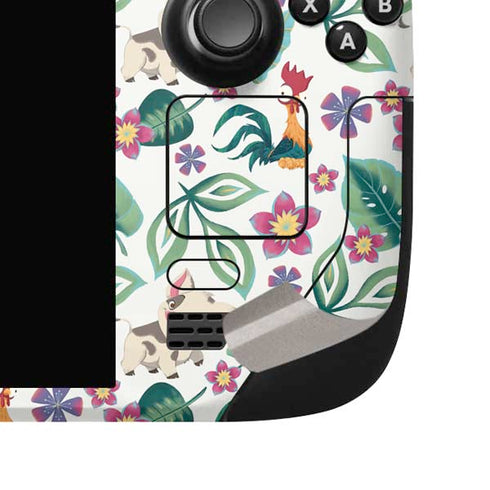 Disney Princess Moana Pua and Heihei Pattern Steam Deck Handheld Gaming Computer OLED Skin