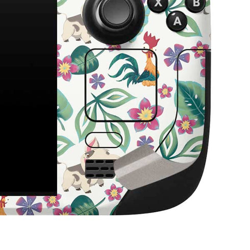 Disney Princess Moana Pua and Heihei Pattern Steam Deck Handheld Gaming Computer Skin