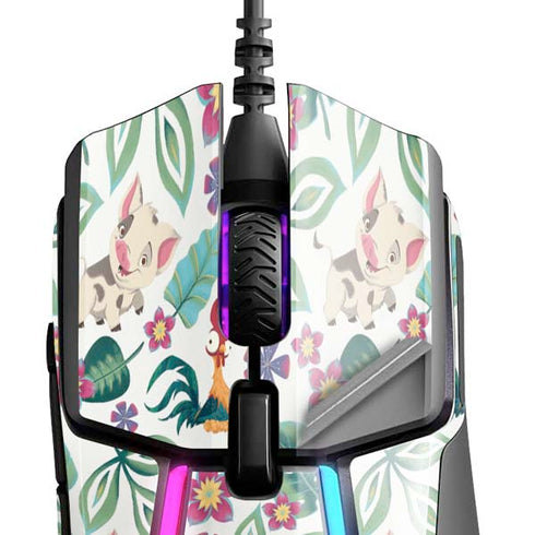 Disney Princess Moana Pua and Heihei Pattern SteelSeries Rival 600 Gaming Mouse Skin
