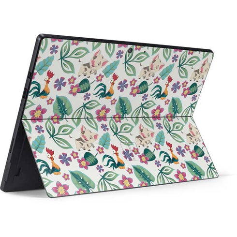 Disney Princess Moana Pua and Heihei Pattern Surface Pro 7 Skin