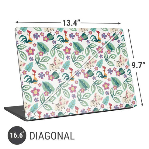 Disney Princess Moana Pua and Heihei Pattern Universal Laptop 16.6in (13.4 x 9.7in) Skin