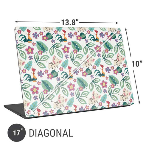 Disney Princess Moana Pua and Heihei Pattern Universal Laptop 17in (13.8 x 10in) Skin