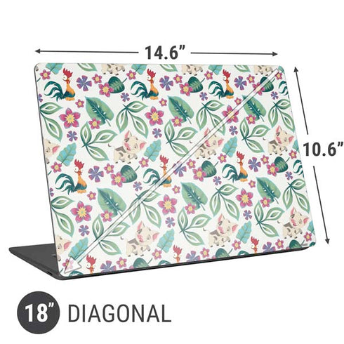 Disney Princess Moana Pua and Heihei Pattern Universal Laptop 18in (14.6 x 10.6in) Skin
